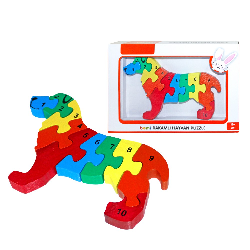 3D Rakamlı Köpek  puzzle 